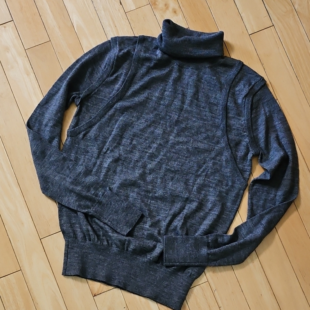 Women  Gray Turtleneck Sweater